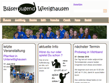 Tablet Screenshot of blaeserjugend-wittighausen.de